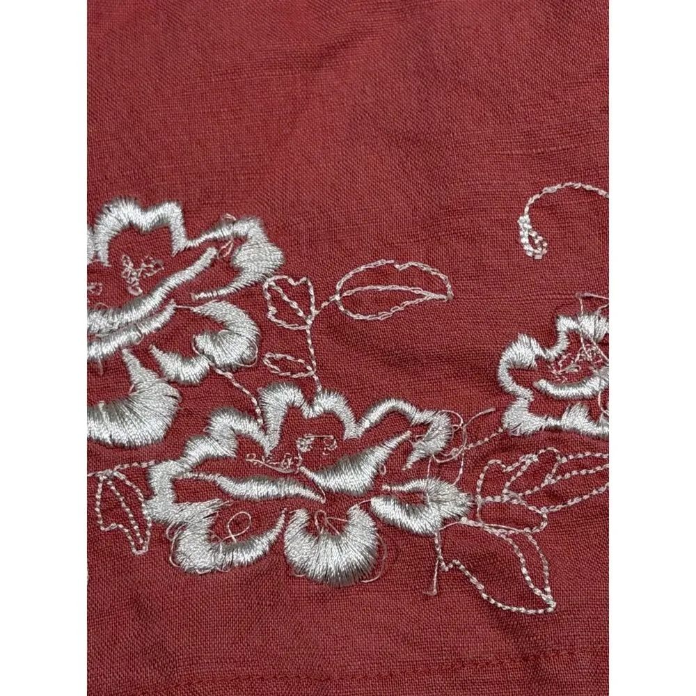 Vintage 2007 Old Navy Coral Pink Floral Embroidered Dress 4T